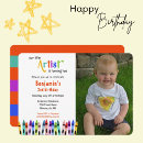 Search for crayon birthday invitations Girl