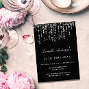 Search for silver star birthday invitations Black