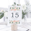 Search for peach flower wedding table cards Floral