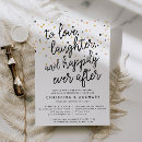 Search for love laughter happily ever after invitations Typography