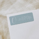 Search for blue monogram return address labels Calligraphy