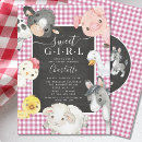 Search for pig baby shower invitations Farm animals