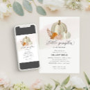Search for white pumpkin baby shower invitations Flowers