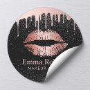 Search for gold lips stickers Salon