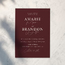 Search for wine red wedding invitations Minimalist