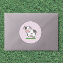 Search for cute cartoon cow stickers Kawaii