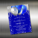 Search for save the date sweet 16 invitations Glitter