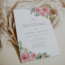 Search for pink flower wedding invitations Elegant