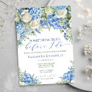 Search for blue hydrangea bridal shower invitations Calligraphy