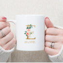 Search for rose wedding mugs Monogrammed