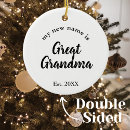 Search for great grandchild christmas tree decorations For her