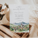 Search for a town invitations Watercolor