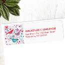 Search for flowers and birds return address labels Floral