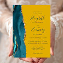 Search for yellow and turquoise wedding invitations Modern