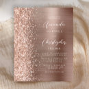 Search for rose gold glitter wedding invitations Chic