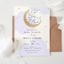 Search for purple moon baby shower invitations Watercolor