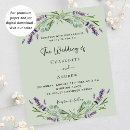 Search for lavender and green wedding invitations Eucalyptus