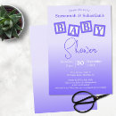 Search for purple blocks invitations Baby