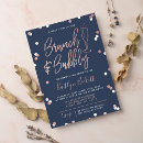 Search for navy and pink bridal shower invitations Bubbly