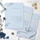 Search for dusty blue and silver wedding invitations Typography