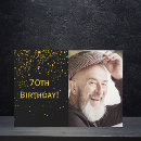 Search for mens 70th birthday invitations Black