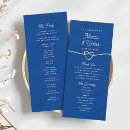 Search for royal blue and gold wedding programs Modern