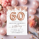 Search for pink and gold 60th birthday invitations Girly