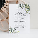 Search for dusty blue eucalyptus wedding invitations Watercolor floral foliage