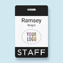 Search for event staff id badges Black and white