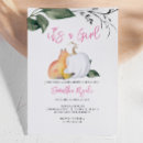 Search for fox baby girl shower invitations Botanical