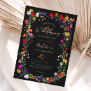 Search for boho chic 1st birthday invitations Boho rustic wild flowers