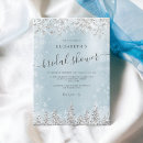 Search for ice blue bridal shower invitations Winter wonderland