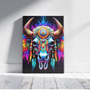 Search for bison canvas prints Skull