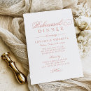 Search for rose gold rehearsal dinner invitations Typography