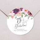 Search for 75th birthday stickers Elegant