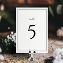 Search for monograms table cards Black and white