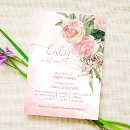 Search for elegant pink rose baby shower invitations Baby in bloom