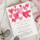 Search for little sweetheart baby shower invitations Watercolor hearts