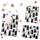 Search for black cat gift wrap Black and white