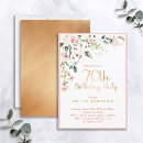 Search for elegant 70th birthday invitations Floral