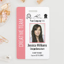 Search for pink id badges Business personnel staff employee
