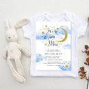 Search for over the moon baby boy shower invitations Modern
