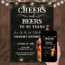 Search for country 40th birthday invitations Cheers and beers