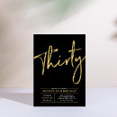 Search for milestone 30th birthday invitations Typography