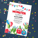 Search for our little monster birthday invitations Modern