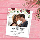 Search for burgundy floral save the dates Script