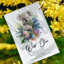 Search for koala party invitations Wild one