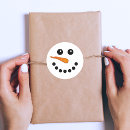 Search for cute snowman face stickers Xmas