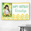 Search for happy birthday flowers banners Gold