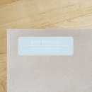 Search for light blue return address labels Simple